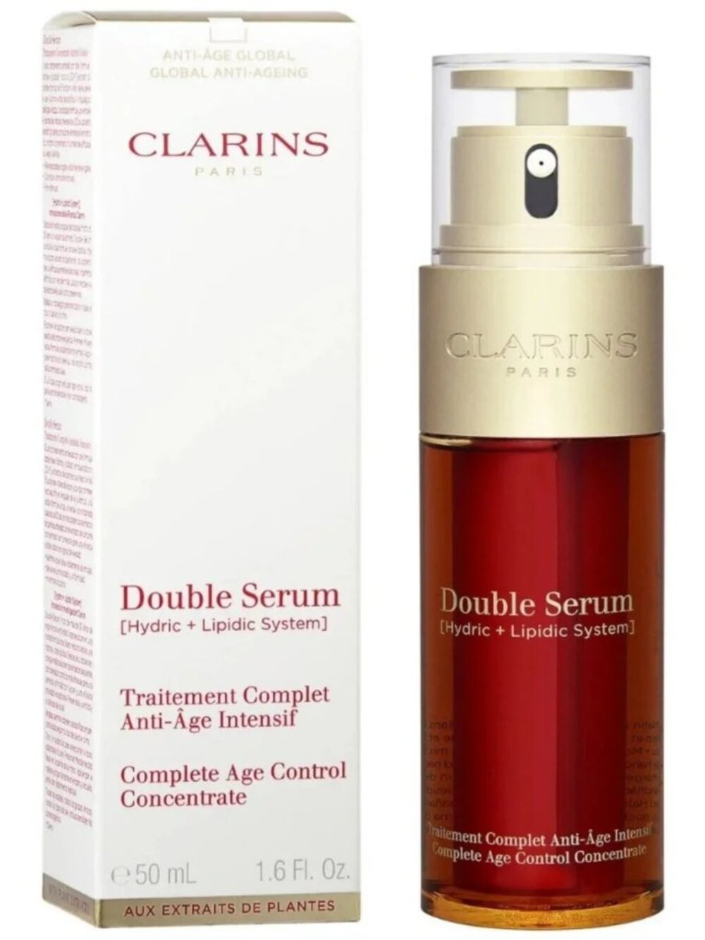 Clarins Double Serum Complete Age Control Concentrate 1.6 oz New